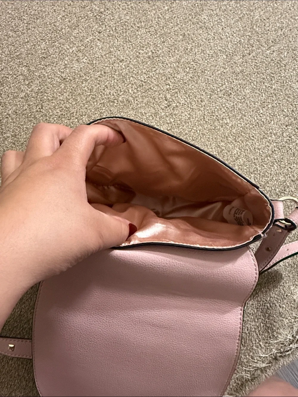 Victorias Secret Crossbody Bag Festival Pink Studded Tassels Adjustable Strap